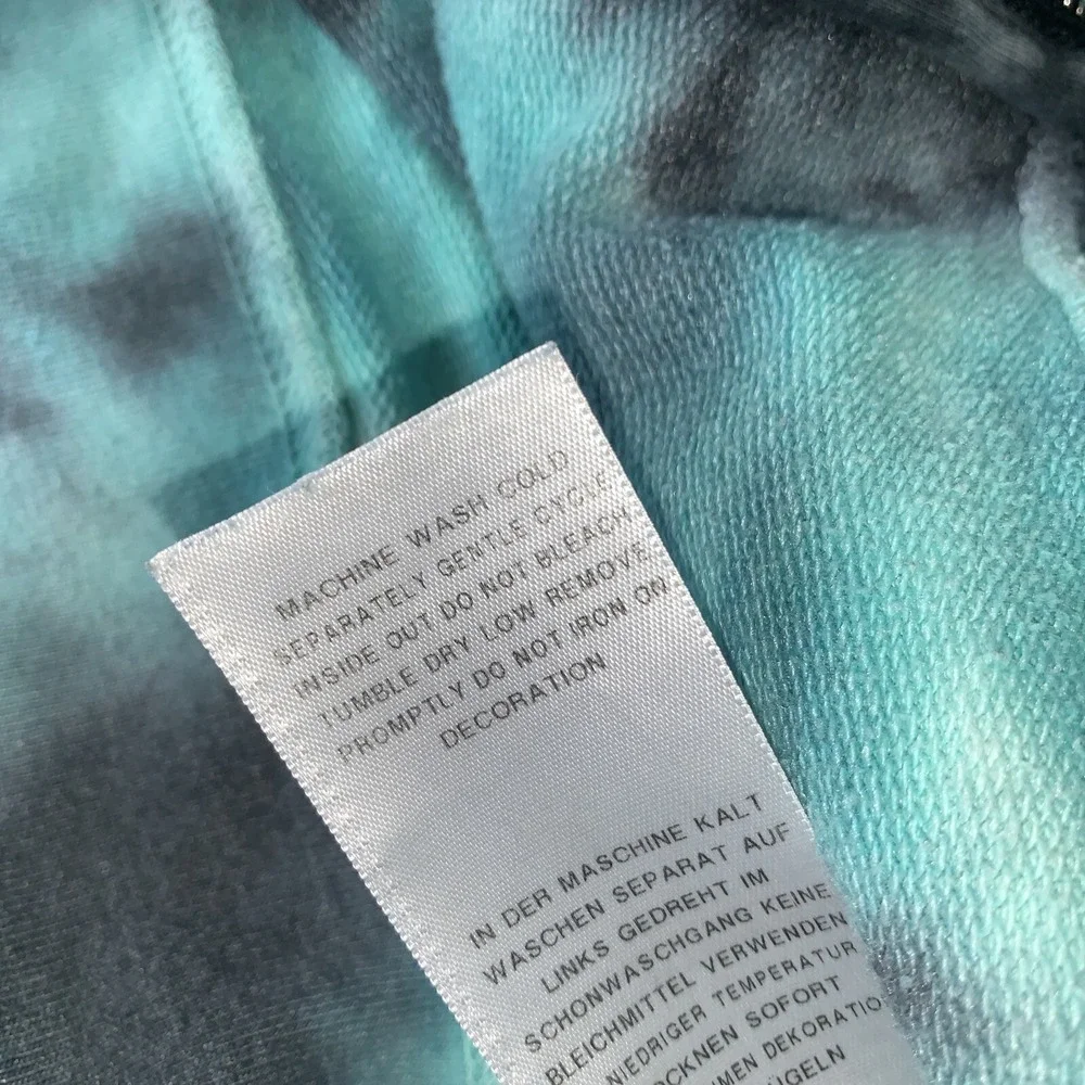 True Religion Men's Tie Dye Activewear‎ Sweat Shorts  Full Zip Hoodie Turquoise